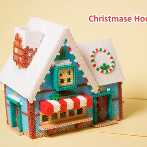 Perler Bead Kit 3d Fuse Kit 10006 Pieces Gingerbread House Santa's Workshop  NEW