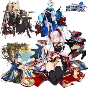 Azur Lane Acrylic Standees Buy 2 Get 1 Free, Bismarck, Deutschland, Gneisenau, Heinrich, Roon, Prinz Eugen, Graf Spee, Tirpitz, Hipper