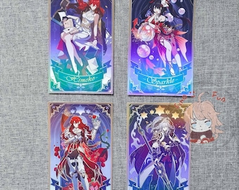 Honkai Star Rail Hologram Cards 14 Pieces, Sparkle, Black Swan, Ruan Mei, Dr Ratio, Argenti, Jingliu