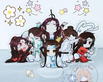 MXTX Trilogy Familienfoto Acryl Standee, Himmelsoffizieller Segen Acryl Stand, TGKF Stand, MDZS Standee, Wei Wuxian, Lan Wangji