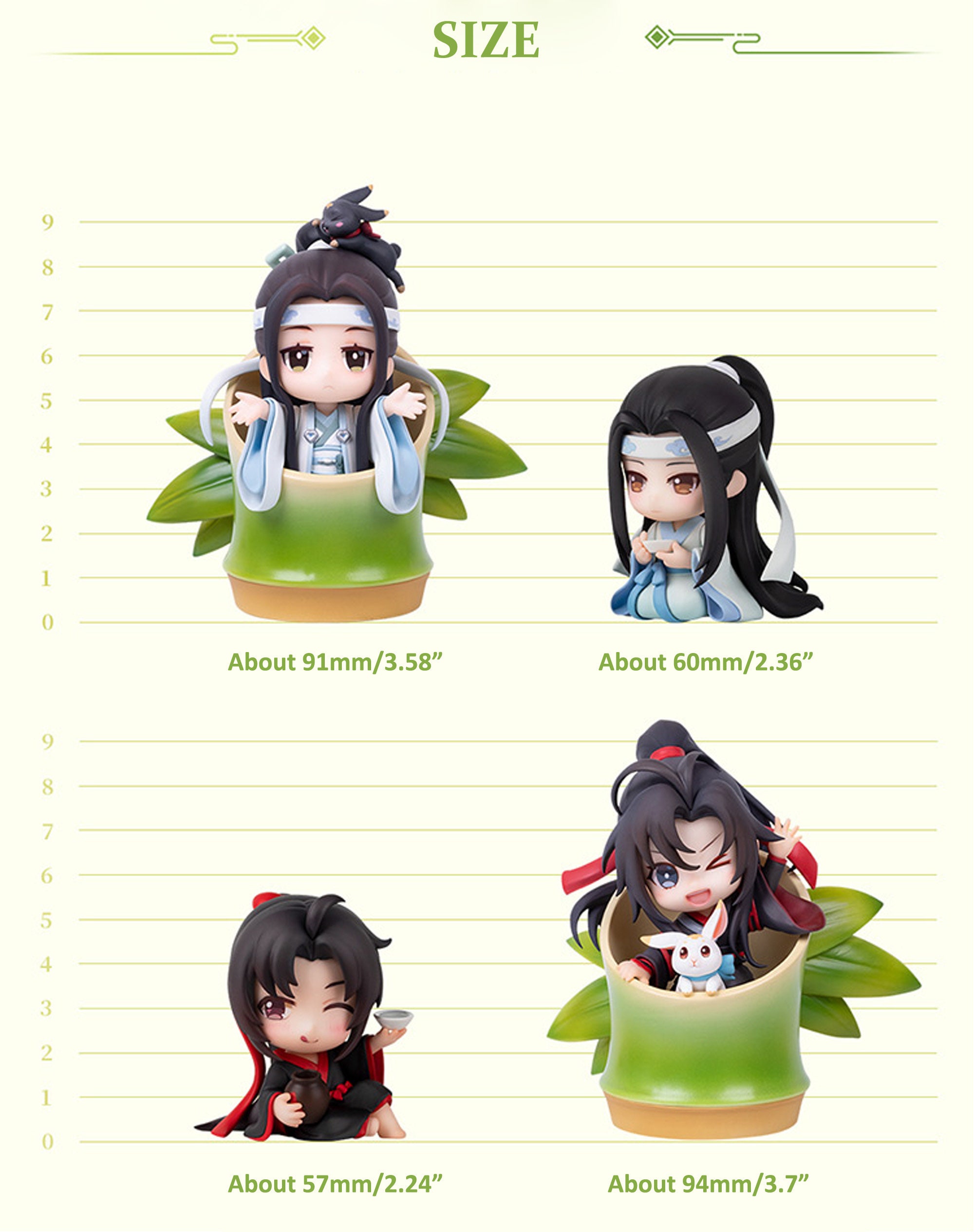 Official Mo Dao Zu Shi Chibi Figure Chen Qing Ling Wei Wu 