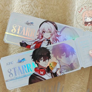 Kit de pochettes holographiques officielles pour billets Honkai Star Rail Limited