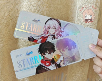 Honkai Star Rail Limited Official Hologram Ticket Cup Sleeve Kit