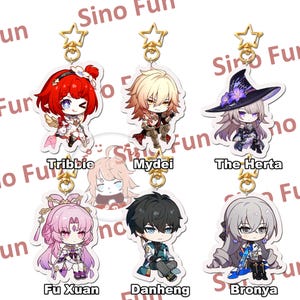 Honkai Star Rail Keychain Charm Buy 2 Get 1 Free, Boothill, Castorice, Phainon, Hyacine, Tribbie, Mydei, Cipher, Aglaea, Acheron, Firefly