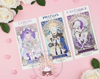 Honkai Star Rail Amphoreus Chrysos Heirs Card Kit, Phainon, Cyrene, Castorice, Hyacine, Hysilens, Evernight