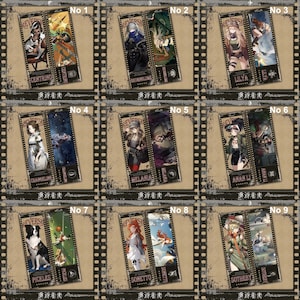 Revers : kit de 10 pièces Hologram Ticket 1999, Sonetto, Sotheby, Lilya, Regulus, Druvis