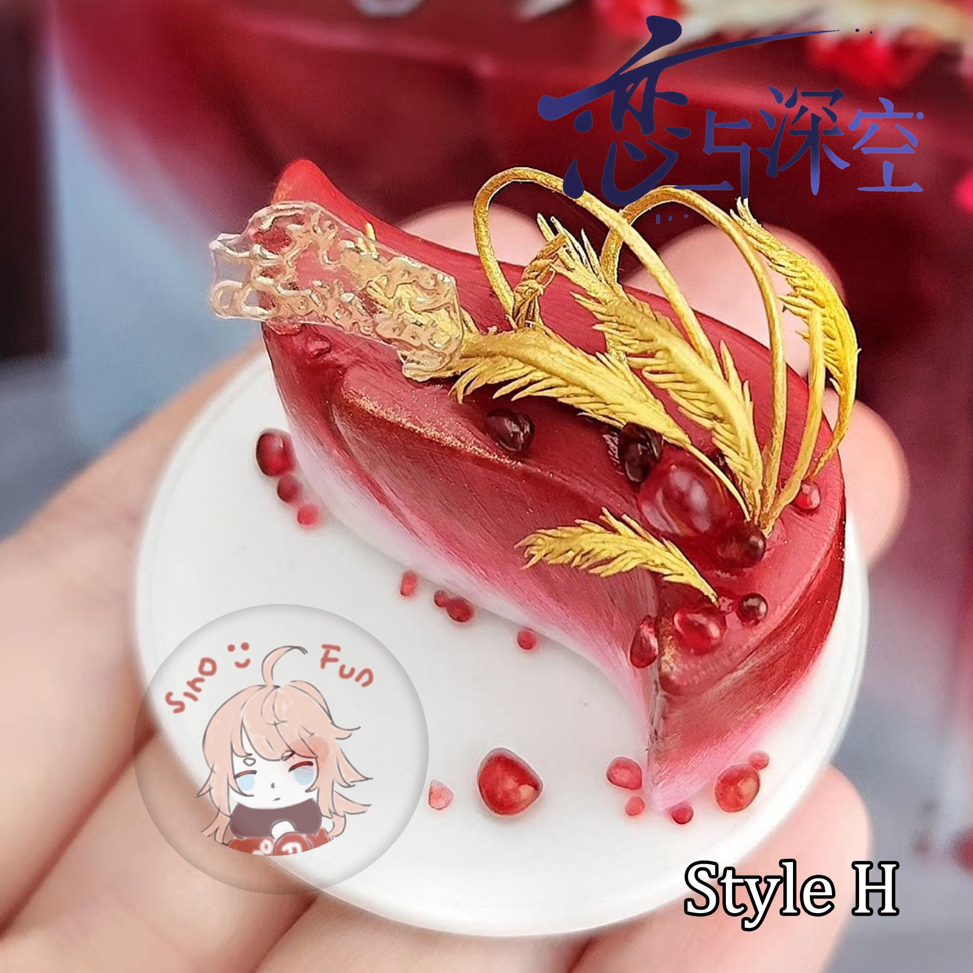 Love and Deepspace Birthday Cake Miniature, Rafayel, Zayne, Xavier