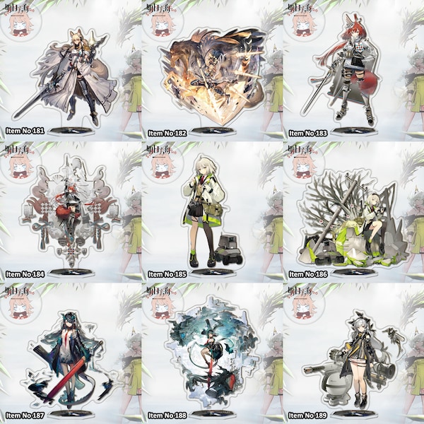 Arknights Acrylic Stand Buy 2 Get 1 Free, Nearl the Radiant Knight, Nine Colored Deer, Dusk, Scene, Weedy, Mint, Flametail, Saileach, Ling