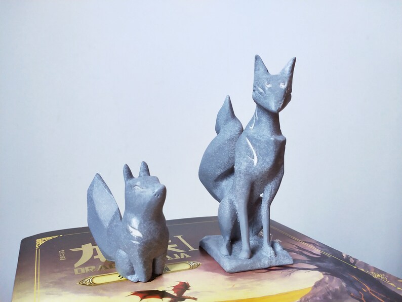 Genshin Impact Kitsune Statue Glow in the Dark Inazuma Fox Etsy Sweden