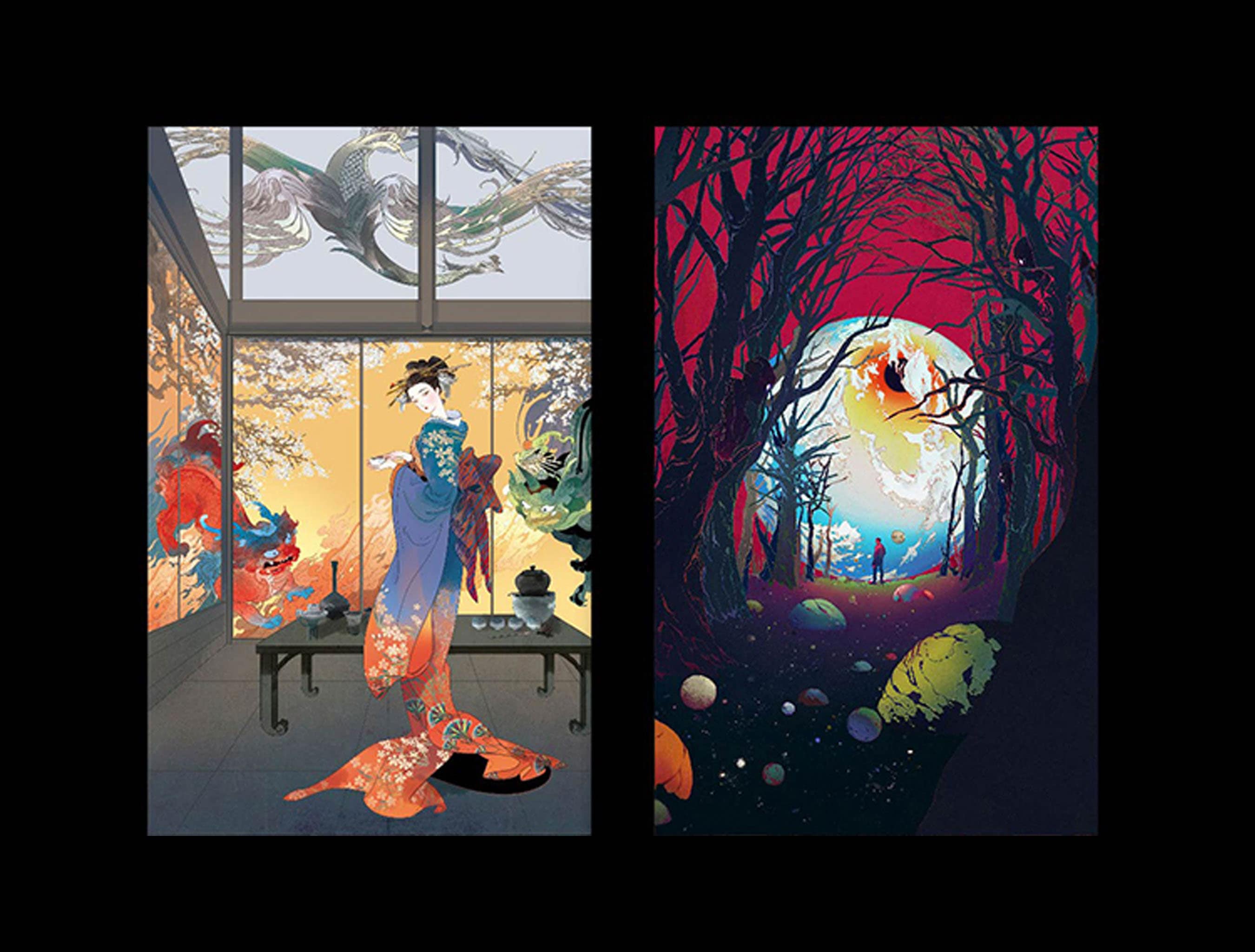 The Three Body Problem Illustration Collection Liu Cixin Etsy