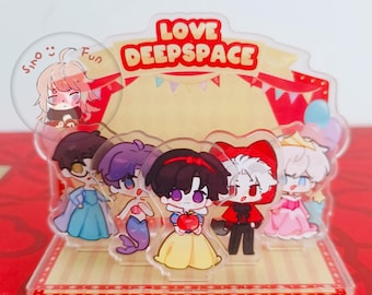 Mini supporto in acrilico Love and Deepspace, Caleb, Zayne, Rafayel, Sylus, 恋と深空, 恋与深空, セイヤ, レイ, ホムラ, 러브앤딥스페이스, 기욱, 심성훈, 이서언