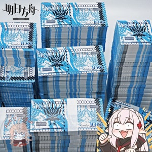 Kit de 100 piezas de Arknights LMD, billete falso de Arknights, regalo de Arknights