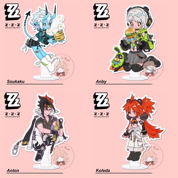 Zenless Zone Zero Chibe Acrylic Standee Buy 2 Get 1 Free, Harumasa