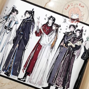 MXTX Danmei Characters Chinese Style Painting Scroll, MDZS Chinese Hanging Scroll, SVSSS, Heaven Official&#39;s Blessing Wall Hanging