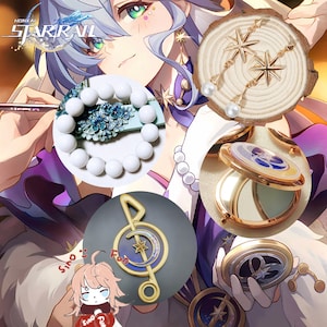 Accessori per cosplay di Honkai Star Rail Robin, orecchini, bracciale, specchio per il trucco