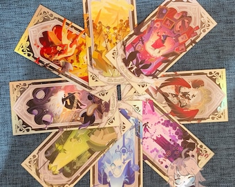 Kit di carte dei tarocchi degli Arcani Maggiori di Genshin Impact Lunar Arcana da 22 pezzi