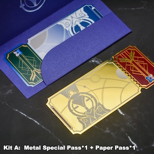 Honkai Star Rail Pass Ticket, Honkai Star Rail Special Pass, Honkai Star Rail Pass Metal PVC Paper, HSR Credit, Belobog Shield