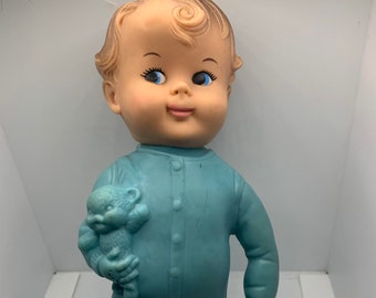 Vintage Rubber Baby Doll - 1950s Reliable Squeak Toy