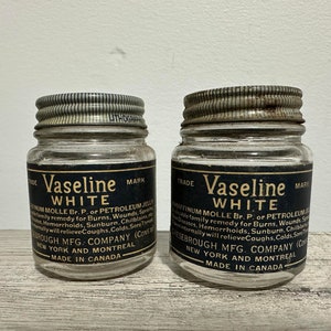 Antique Vaseline Clear Bottle - Two