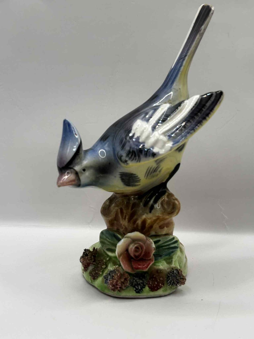 ブルージェイの鳥の置物 - 日本製 - 高さ約6インチ - Etsy 日本