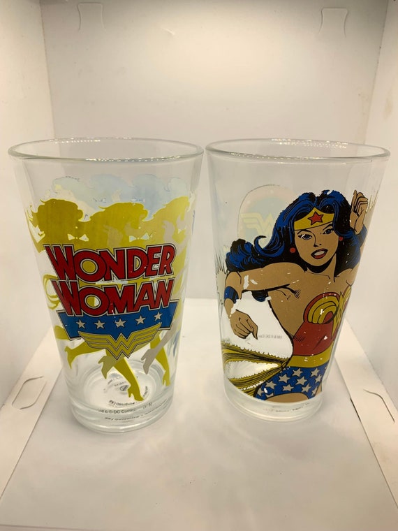 Two Wonder Woman Drink Glasses - Etsy