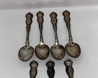 Cucharas generales canadienses de principios del siglo XX - Plateadas