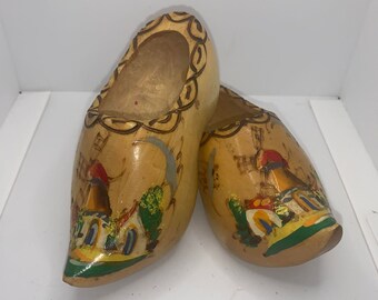 Carved Wooden Clogs - Pair - Holland