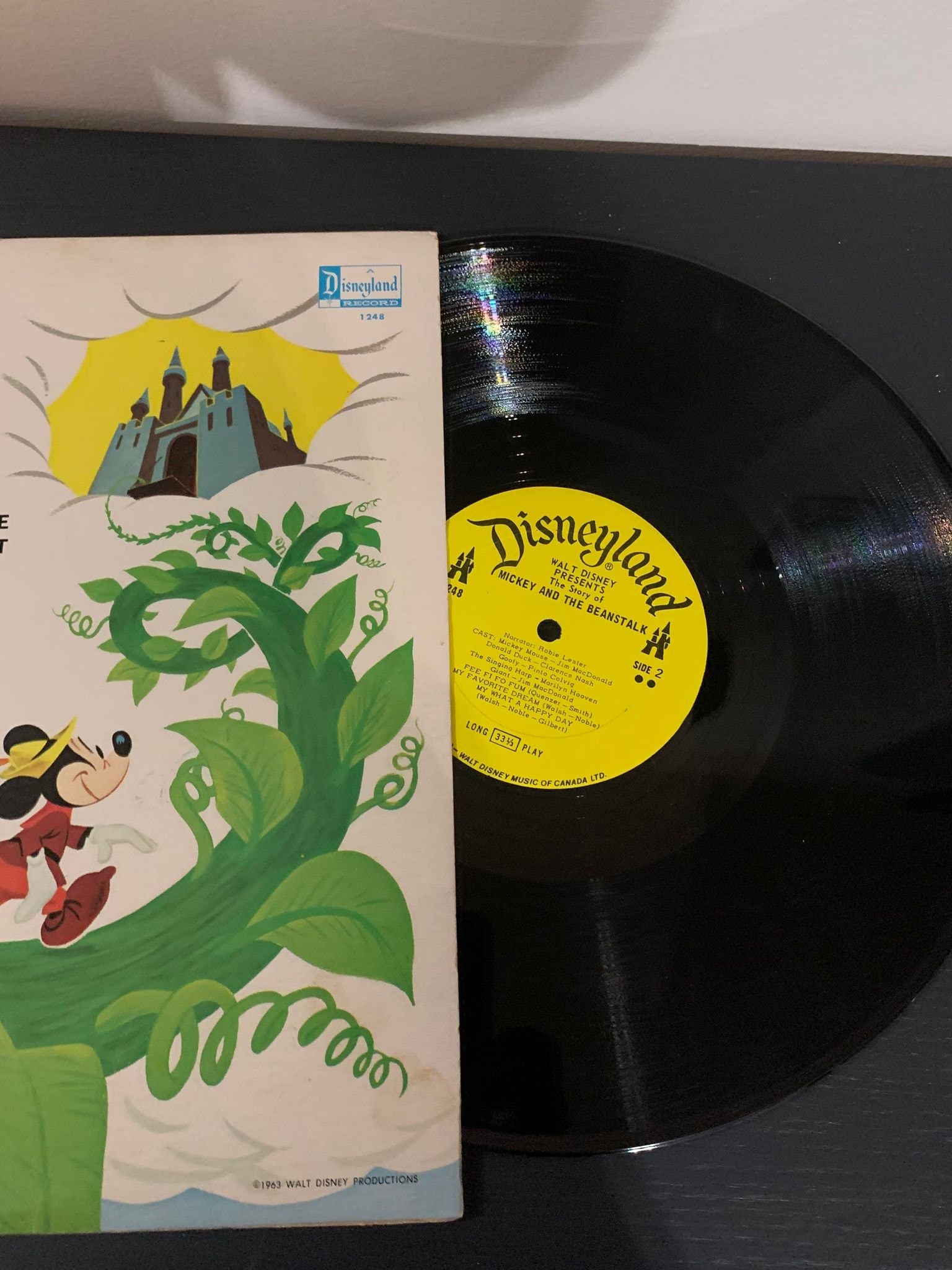 Walt Disney Vinyl Record Mickey and the Beanstalk Etsy