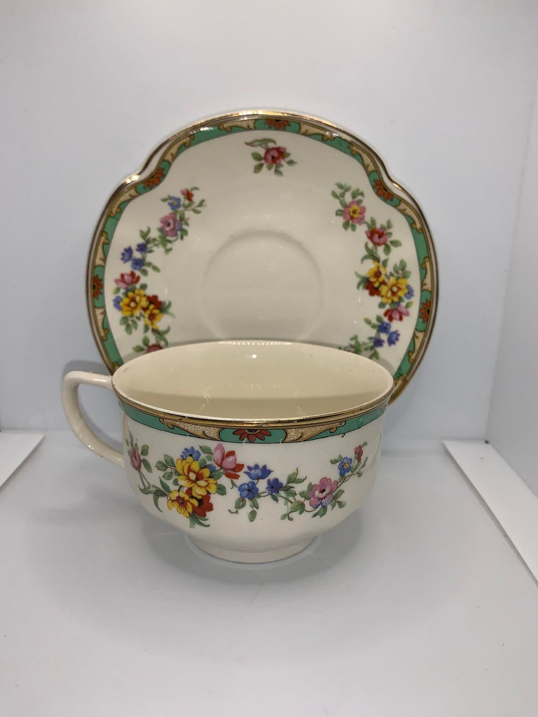 Vintage Johnson Brothers Pareek Tea Cup and Saucer Etsy