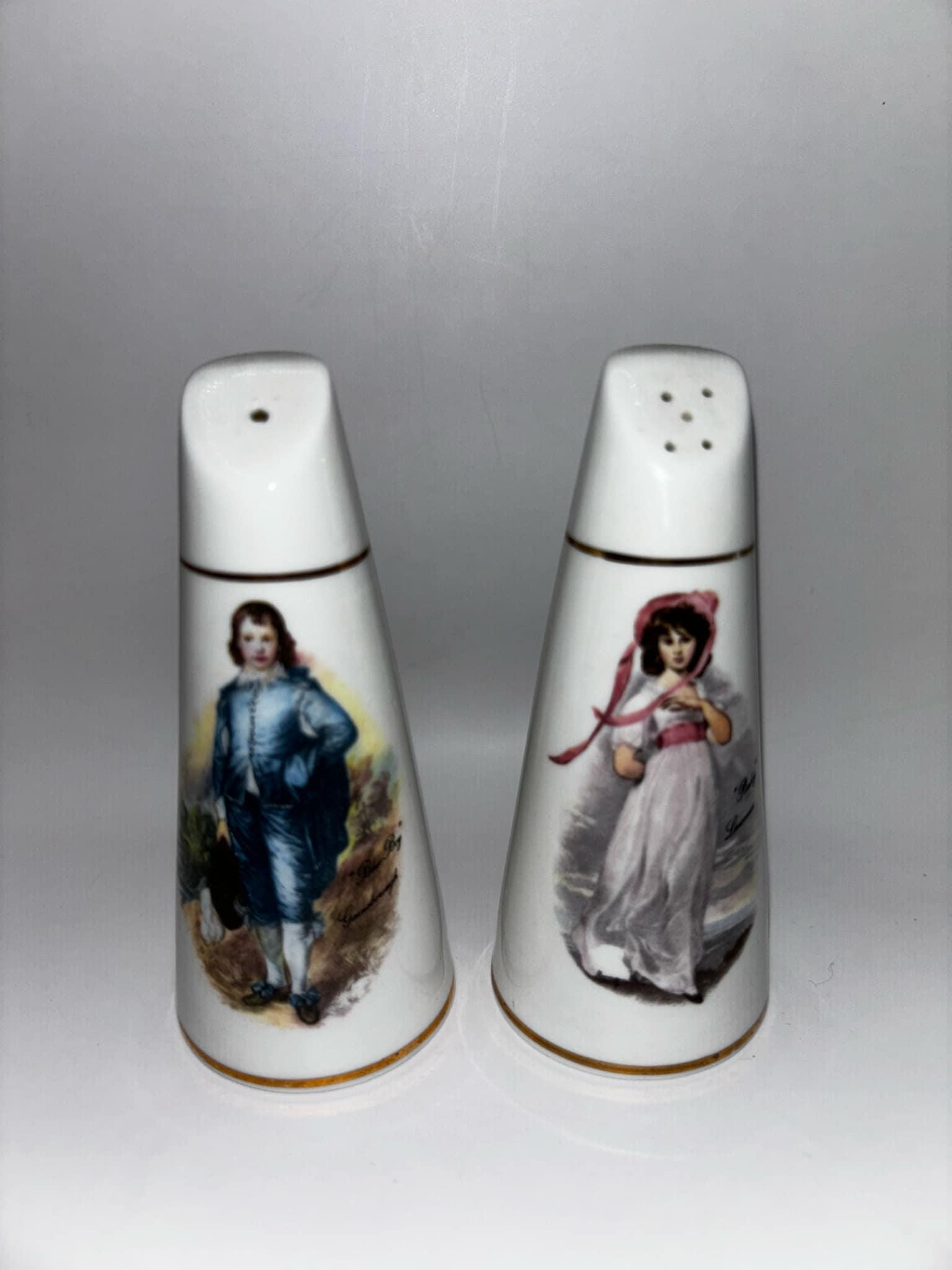Pinkie and Blue Boy Salt Pepper Shakers