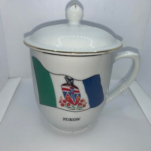 Yukon - Tazza da caffè in porcellana con coperchio - Canadese da collezione