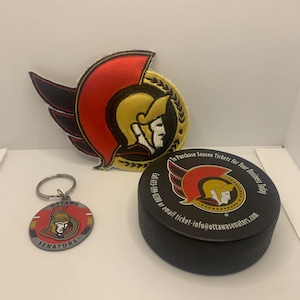 Ottawa Senators NHL Hockey Collection - Patch, Keychain, Puck