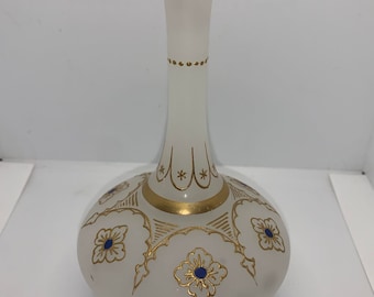 Einzelne Knospe Vase - Gold Blumenmuster
