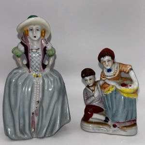 Vintage Lady Figurines (Two) - Made in Occupied Japan