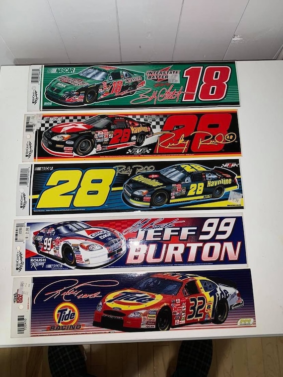 Nascar Vintage Bumper Sticker Decal Etsy