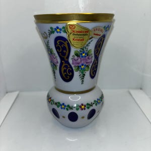 German Vase Joska Waldglashütte Kristall Vase