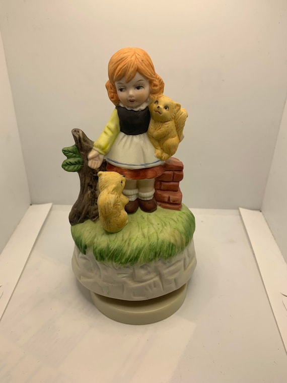Vintage Musical Figurine Made in Japan Etsy