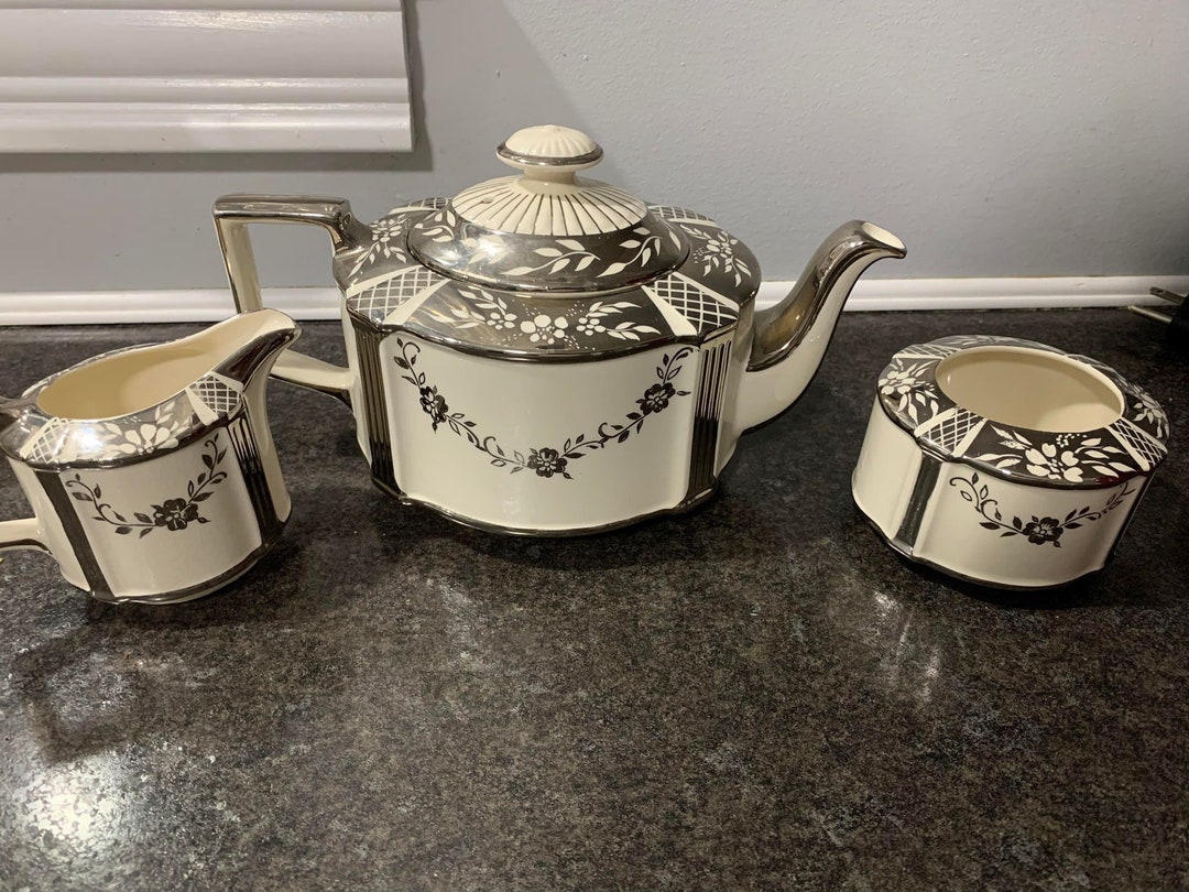 Sadler England Tea Set Tea Pot Creamer Sugar Bowl Etsy