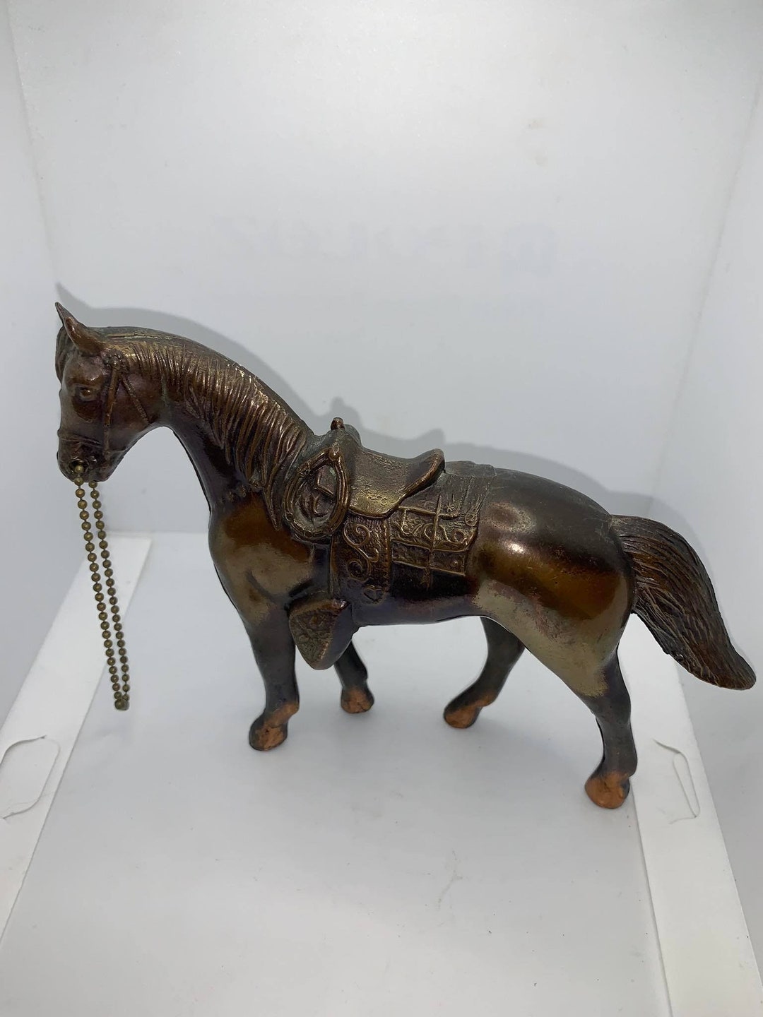 Vintage Copper Horse Figurine Etsy
