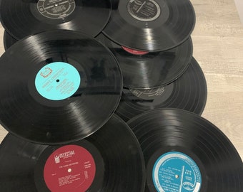 Eight Vinyl Records for Crafting - Decor- Great Condition - No Covers