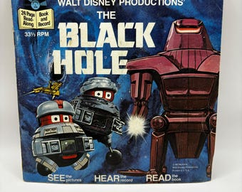 Vintage Walt Disney Productions The Black Hole 24 pagina's meelezen boek en plaat