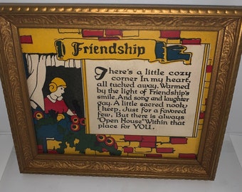 Friendship Vintage Photo - enmarcado