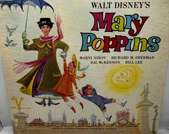 Mary Poppins 1964 Disney Book and Vinyl Record
