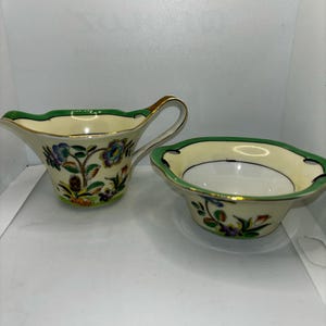 Handpainted Cream and Sugar Dish - Noritake, Made in Japan