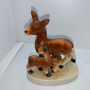Deer and Fawn Figurine - 4.5in tall