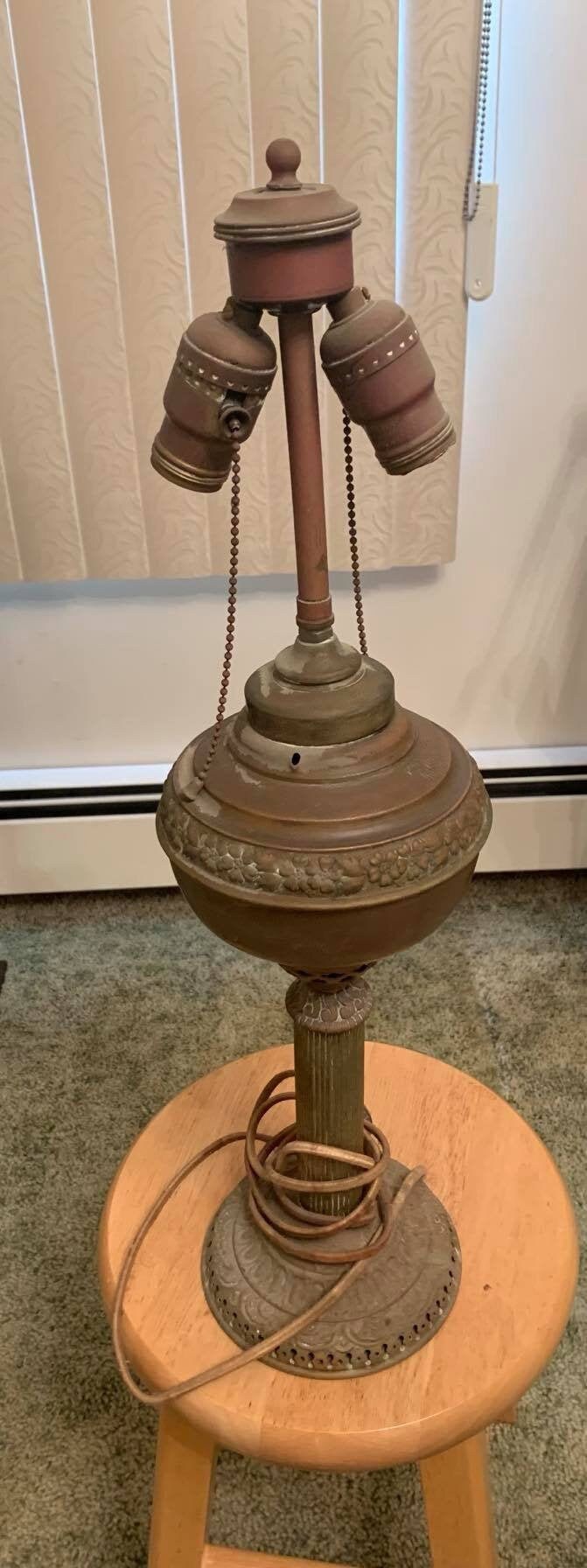 Antique Juno Brass Electric Lamp Etsy