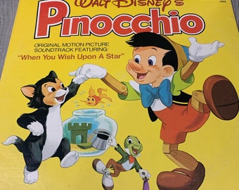 Walt Disney's Pinocchio LP Vinyl Record Original 1959 Walt Disney's Pinocchio LP Vinyl Record Original 1959