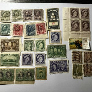 Antique Canadian Stamp Collection - Variety of Years 1904 - 1930s