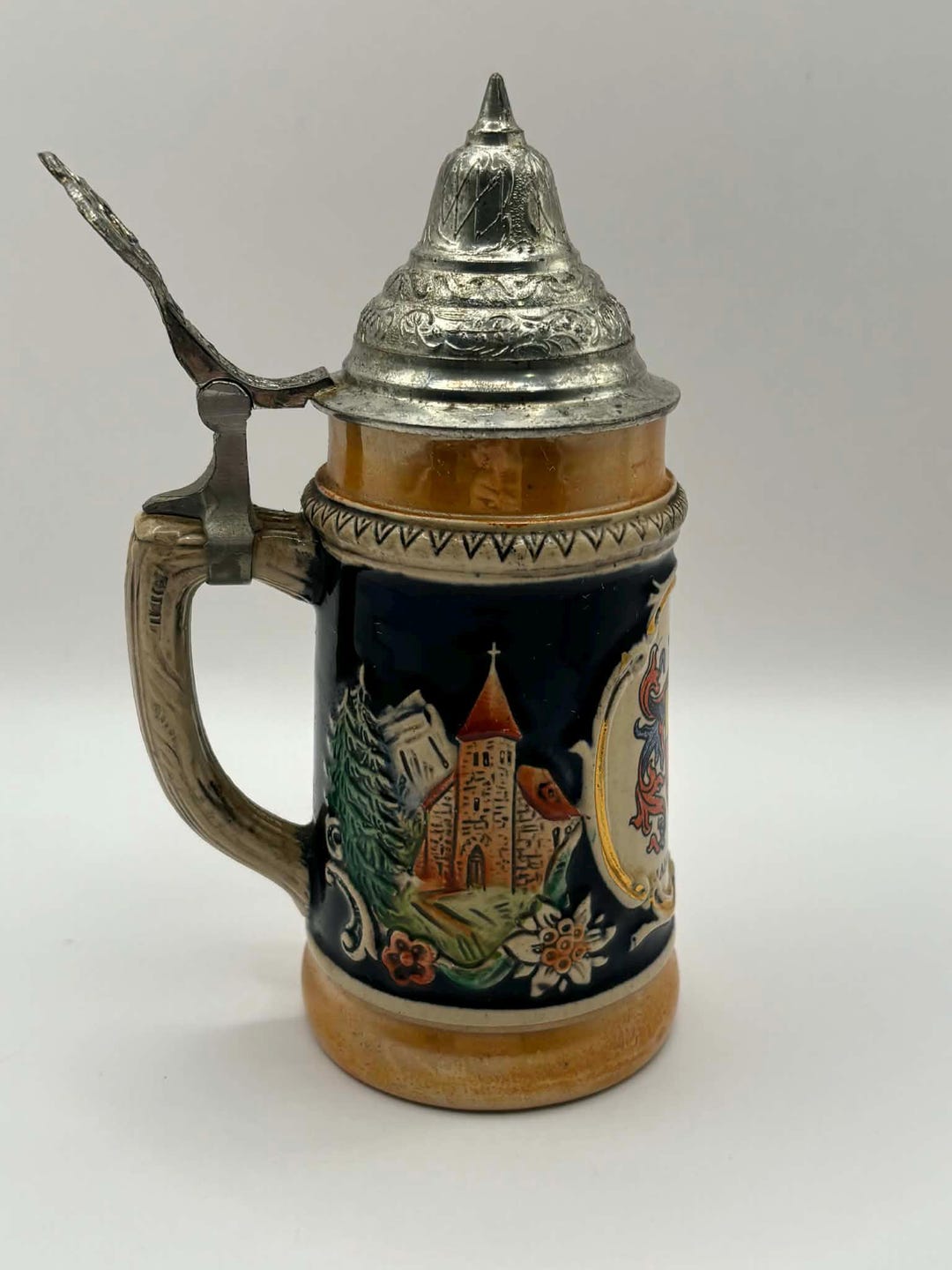 Mini Beer Stein DBGM Pewter Lid - West Germany - 6in Tall - Etsy