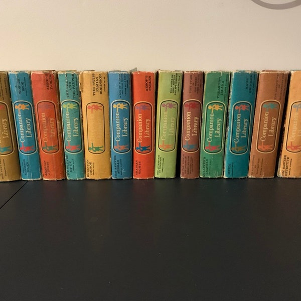 Vintage Hardcover Children's Books - Companion Library 2-in-1 Books